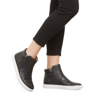 Kenneth Cole Gentle Souls Carter Leather Mid Top Black Sneakers Women’s US 10